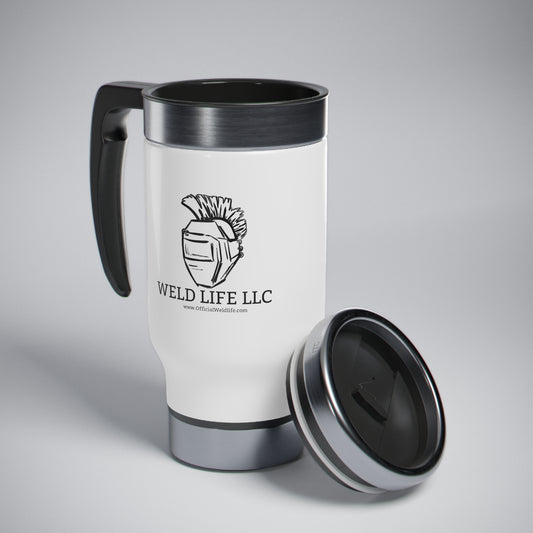Stainless Steel Travel Mug with Handle, 14oz - OfficialWeldLife.com