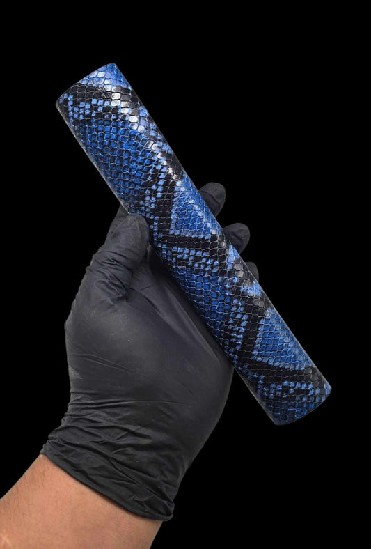 Leather Headband/Blue Komodo